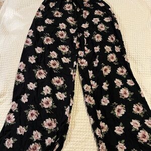 Japna Black Floral Pants